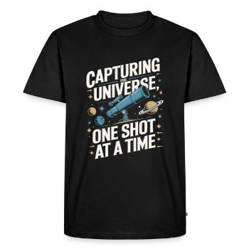 Astronomy Astrophotography Telescope - Men's Premium Organic T-Shirt - black - Front - Nico (187cm)