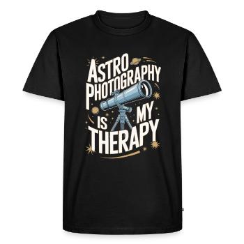 Astrophotography Telescope Astronomy - Men's Premium Organic T-Shirt - black - Front - Nico (187cm)
