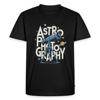 Astrophotography Telescope Astronomy - Men's Premium Organic T-Shirt - black - Front - Nico (187cm)