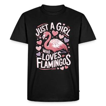 Drôle de dicton de flamant rose - T-shirt Premium bio Homme - noir - Devant - Nico (187cm)