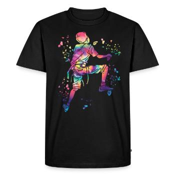 Bloc Colorsplash Bloc de bloc - T-shirt Premium bio Homme - noir - Devant - Nico (187cm)