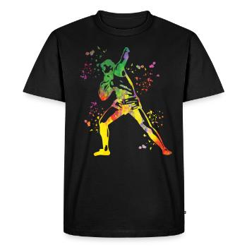 Lanceur de poids Colorsplash Lancer de poids - T-shirt Premium bio Homme - noir - Devant - Nico (187cm)