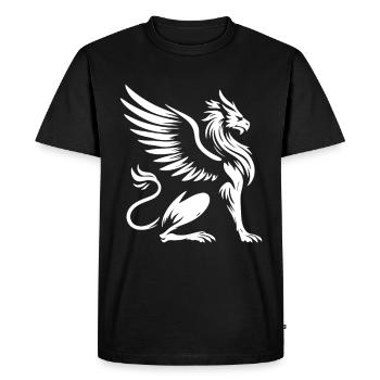 Cool griffin, for mythology and fantasy fans - Men's Premium Organic T-Shirt - black - Front - Nico (187cm)