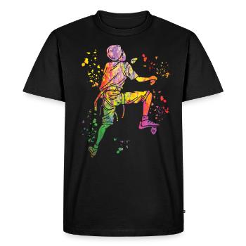 Bloc Colorsplash Bloc de bloc - T-shirt Premium bio Homme - noir - Devant - Nico (187cm)