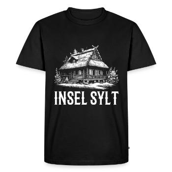 Island of Sylt Nature Wooden House with Thatched Roof Design - Men's Premium Organic T-Shirt - black - Front - Nico (187cm)