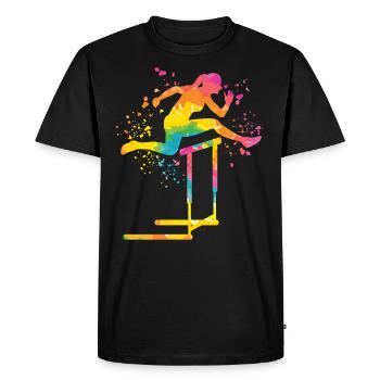 Hurdle Run Obstacle Course Kids Hurdle Run - Men's Premium Organic T-Shirt - black - Front - Nico (187cm)