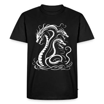 Hydra for the fan of mythical creatures and mythology - Men's Premium Organic T-Shirt - black - Front - Nico (187cm)