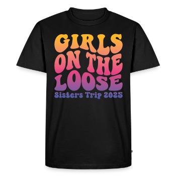 Le voyage des sœurs en liberté 2025 - T-shirt Premium bio Homme - noir - Devant - Nico (187cm)