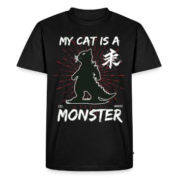 Cats Kaiju Design for Cats and Monster Fan - Men's Premium Organic T-Shirt - black - Front - Nico (187cm)