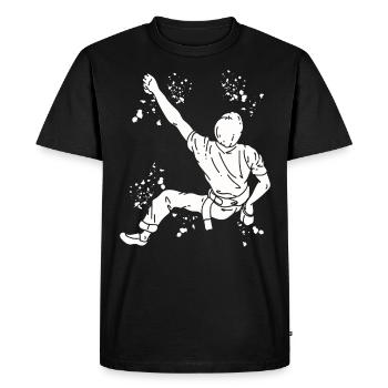 Bloc Colorsplash Bloc de bloc - T-shirt Premium bio Homme - noir - Devant - Nico (187cm)