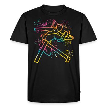 Hurdle Run Obstacle Course Kids Hurdle Run - Men's Premium Organic T-Shirt - black - Front - Nico (187cm)