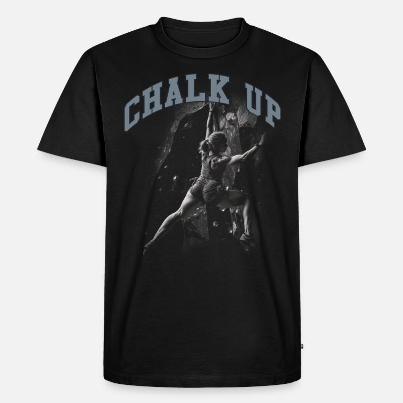 Chalk Up Boulderer Bouldern - Männer Premium Bio T-Shirt - Schwarz