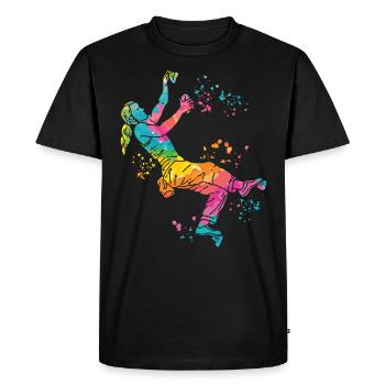Bloc Colorsplash Bloc de bloc - T-shirt Premium bio Homme - noir - Devant - Nico (187cm)