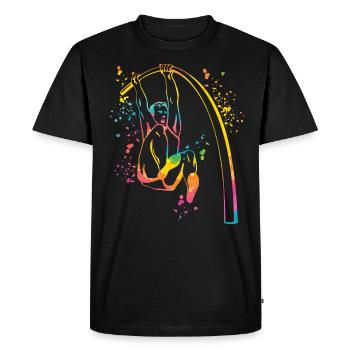 Perchiste Enfant Saut à la perche - T-shirt Premium bio Homme - noir - Devant - Nico (187cm)
