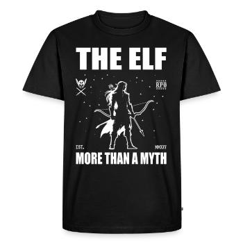 L’elfe - Plus qu’un mythe, un design d’elfe cool - T-shirt Premium bio Homme - noir - Devant - Nico (187cm)