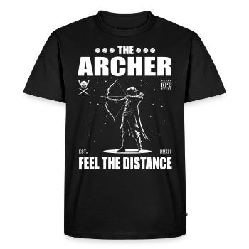 Der Bogenschütze - L’Archer, sentez la distance - T-shirt Premium bio Homme - noir - Devant - Nico (187cm)