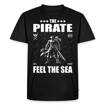 Le pirate - Sentez la mer - Cool Pirate Design - T-shirt Premium bio Homme - noir - Devant - Nico (187cm)