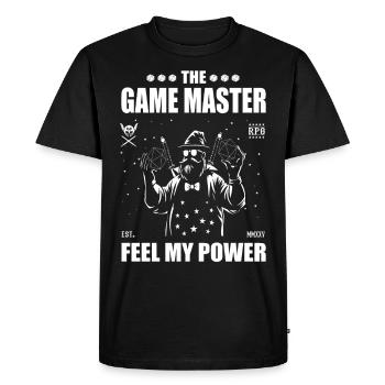 The role-playing game master - feel the power - Men's Premium Organic T-Shirt - black - Front - Nico (187cm)