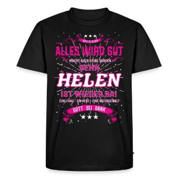 Everything Will Be Alright 'Cause Helen Is Here Outfit - Men's Premium Organic T-Shirt - black - Front - Nico (187cm)