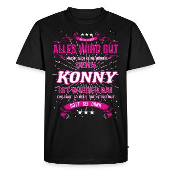 Everything Will Be Alright 'Cause Konny Is Here Outfit - Men's Premium Organic T-Shirt - black - Front - Nico (187cm)