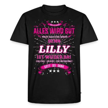 Everything Will Be Alright 'Cause Lilly Is Here Outfit - Men's Premium Organic T-Shirt - black - Front - Nico (187cm)