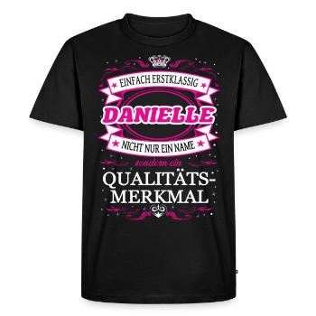 Quality feature Danielle simply first-class - Men's Premium Organic T-Shirt - black - Front - Nico (187cm)