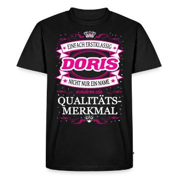 Caractéristique de qualité Doris tout simplement une tenue de première classe - T-shirt Premium bio Homme - noir - Devant - Nico (187cm)