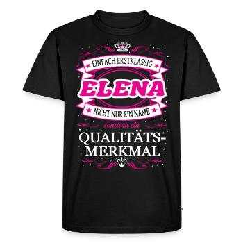 Quality Feature Elena Simply Top Notch Outfit - Men's Premium Organic T-Shirt - black - Front - Nico (187cm)
