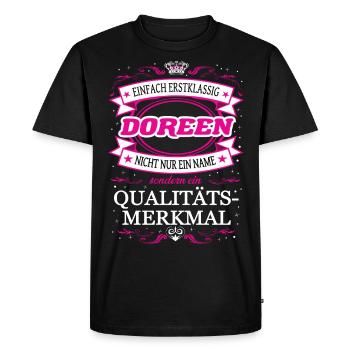 Quality Feature Doreen Simply Top Notch Outfit - Men's Premium Organic T-Shirt - black - Front - Nico (187cm)