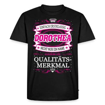 Quality feature Dorothea simply first-class - Men's Premium Organic T-Shirt - black - Front - Nico (187cm)