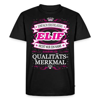 Quality Feature Elif Simply Top Notch Outfit - Men's Premium Organic T-Shirt - black - Front - Nico (187cm)