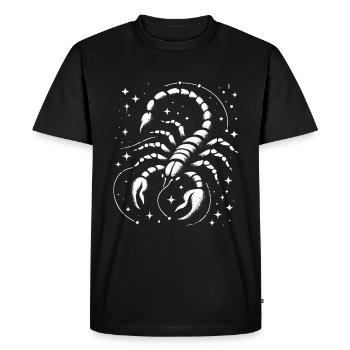 Zodiac sign Scorpio - design for real fighters - Men's Premium Organic T-Shirt - black - Front - Nico (187cm)