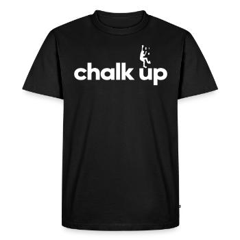 Craie jusqu’à Boulderer - T-shirt Premium bio Homme - noir - Devant - Nico (187cm)