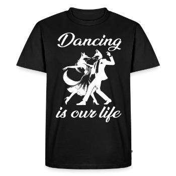 La danse, c’est notre vie – Les renards dans la conception de la danse de salon - T-shirt Premium bio Homme - noir - Devant - Nico (187cm)