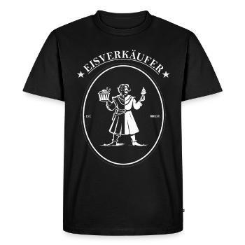 Vendeur de crème glacée élégant - Design pour les amateurs de crème glacée - T-shirt Premium bio Homme - noir - Devant - Nico (187cm)