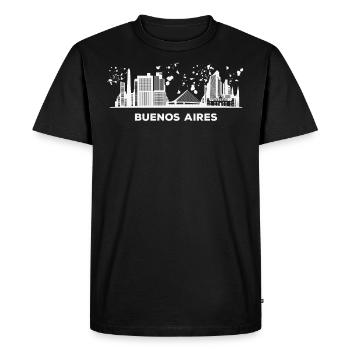 Porteños Skyline Buenos Aires - T-shirt Premium bio Homme - noir - Devant - Nico (187cm)