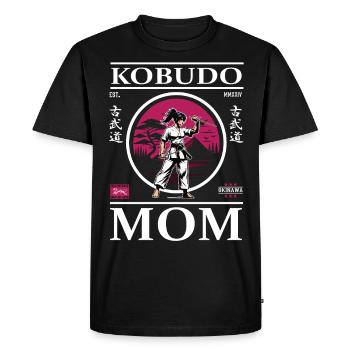 Kobudo Mom - Weapon Art Mother Design - Men's Premium Organic T-Shirt - black - Front - Nico (187cm)