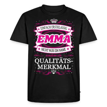 Quality Feature Emma Simply Top Notch Outfit - Men's Premium Organic T-Shirt - black - Front - Nico (187cm)