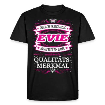 Caractéristique de qualité Evie tout simplement tenue de première classe - T-shirt Premium bio Homme - noir - Devant - Nico (187cm)