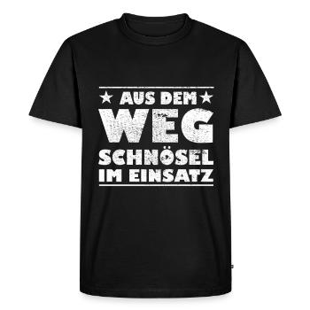 Snobs à l’écart dans le design d’action - T-shirt Premium bio Homme - noir - Devant - Nico (187cm)