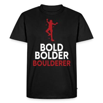 Bold Bolder Bloc de bloc - T-shirt Premium bio Homme - noir - Devant - Nico (187cm)
