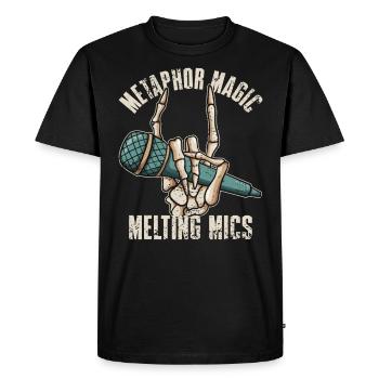 Poetry Slam Metaphor Magic Slam Poetry - Men's Premium Organic T-Shirt - black - Front - Nico (187cm)