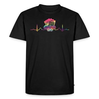 Cartes de Bingo Heartbeat Ekg Bingo - T-shirt Premium bio Homme - noir - Devant - Nico (187cm)