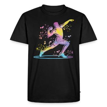 Lanceur de poids Colorsplash Lancer de poids - T-shirt Premium bio Homme - noir - Devant - Nico (187cm)