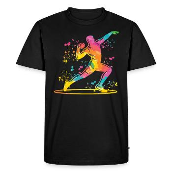 Lanceur de poids Colorsplash Lancer de poids - T-shirt Premium bio Homme - noir - Devant - Nico (187cm)