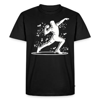 Lanceur de poids Colorsplash Lancer de poids - T-shirt Premium bio Homme - noir - Devant - Nico (187cm)
