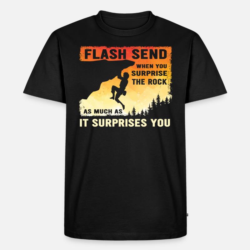 Boulderer Flash Send Bloc - T-shirt Premium bio Homme - noir
