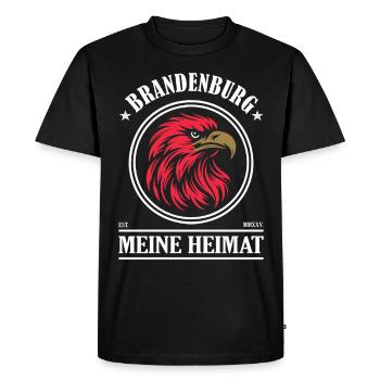 Brandebourg – Ma maison - T-shirt Premium bio Homme - noir - Devant - Nico (187cm)