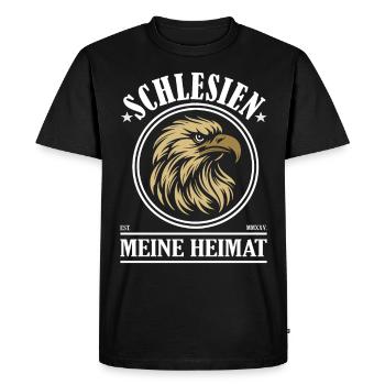 Silesia Design – My Home - for Silesians - Men's Premium Organic T-Shirt - black - Front - Nico (187cm)