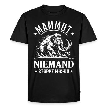 Mammoth, Nobody Stops Me Design - Men's Premium Organic T-Shirt - black - Front - Nico (187cm)